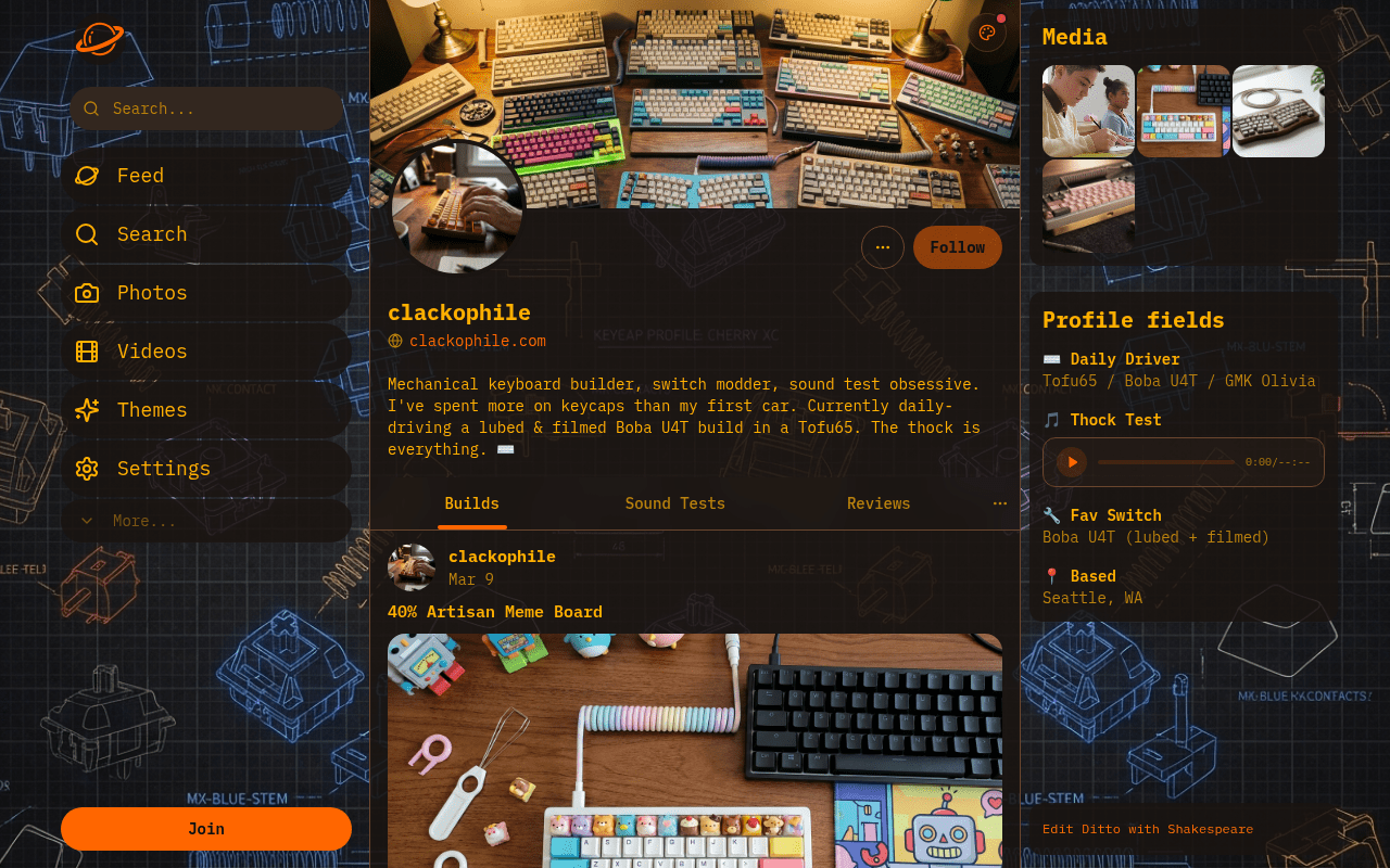 Clackophile theme -- desktop