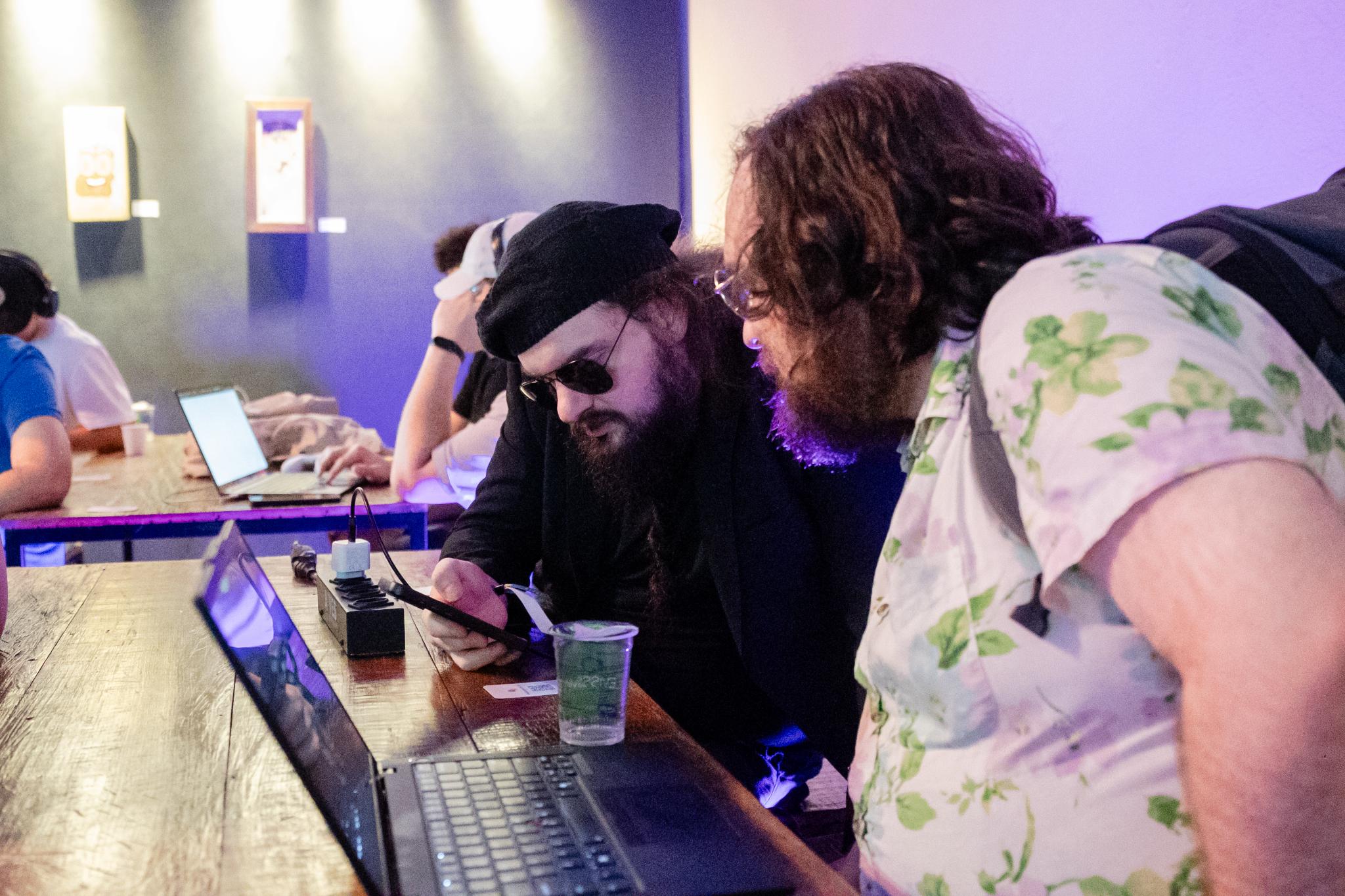 Shakespeare workshop participants building projects